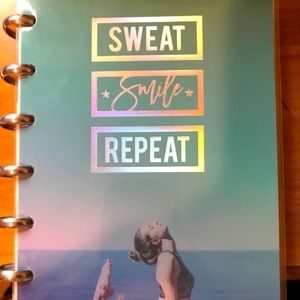 Sweat, Smile, Repeat mini happy fitness log
